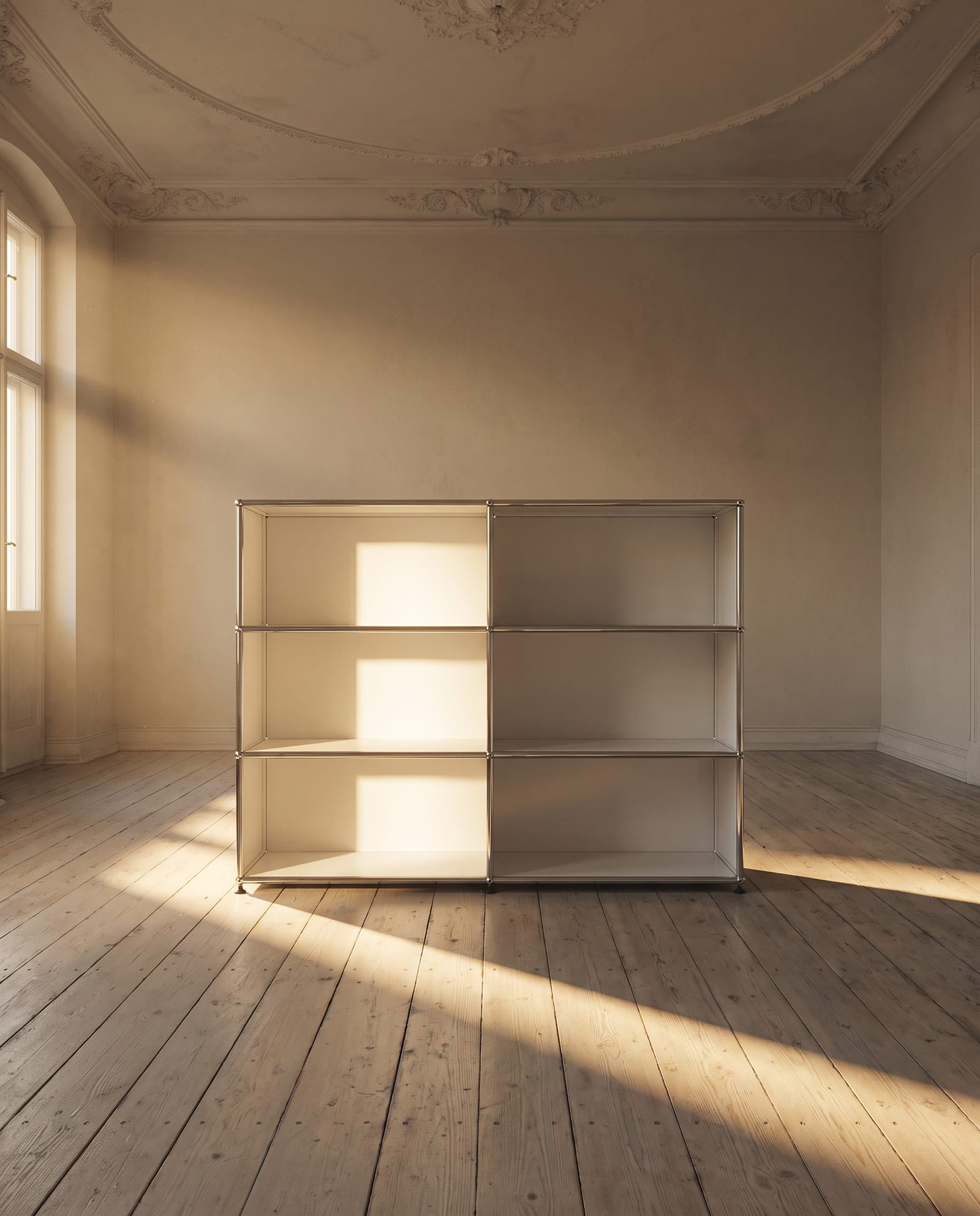 Haller Regal Atelier in Reinweiß, aufgenommen: Altbau